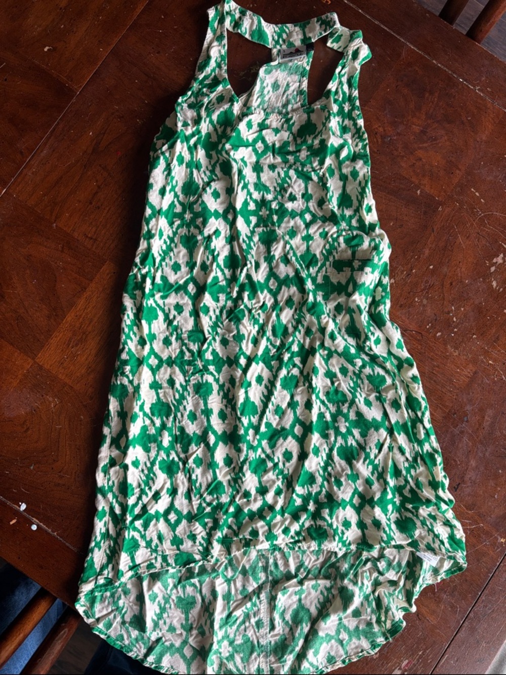 Women’s Kavu Green and White Printed Racerback Dress